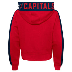 NHL Red Washington Capitals Girls Youth Record Setter Pullover Hoodie