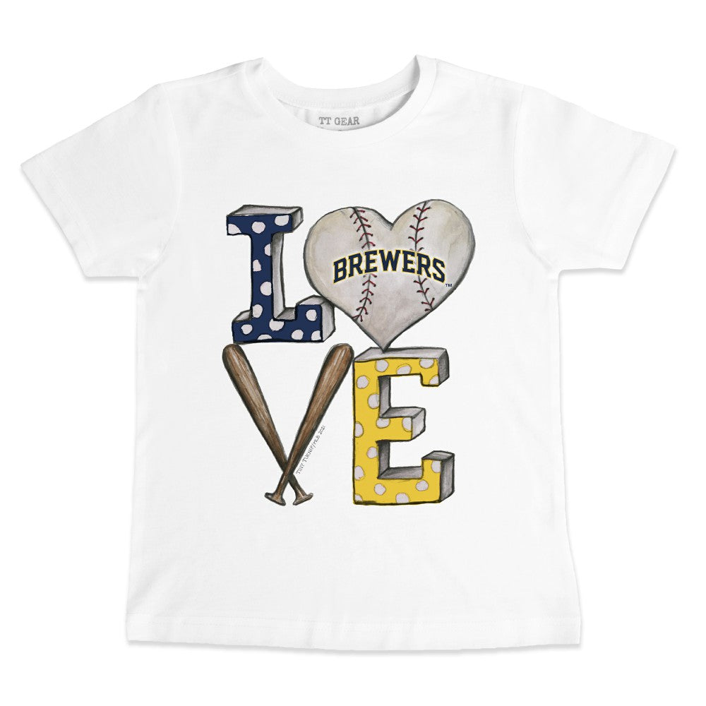 MLB Milwaukee Brewers Tiny Turnip Youth Baseball Love T-Shirt