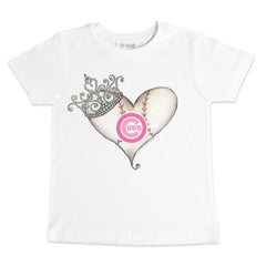 MLB Chicago Cubs Tiny Turnip Youth Baseball Tiara Heart T-Shirt