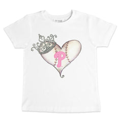 MLB Philadelphia Phillies Tiny Turnip Youth Baseball Tiara Heart T-Shirt
