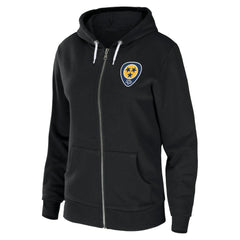 NHL Black Nashville Predators WEAR by Erin Andrews Women's Sponge Fleece Full-Zip Hoodie