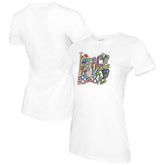 MLB Milwaukee Brewers Tiny Turnip Women's Peace Love Baseball T-Shirt