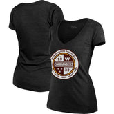 Majestic Threads Women's Bling Tri-Blend V-Neck T-Shirt - Washington Commanders