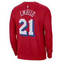 NBA Joel Embiid Philadelphia 76ers Jordan Brand Statement Name & Number Pullover Sweatshirt