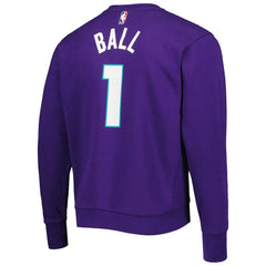 NBA LaMelo Ball Charlotte Hornets Jordan Brand Statement Name & Number Pullover Sweatshirt