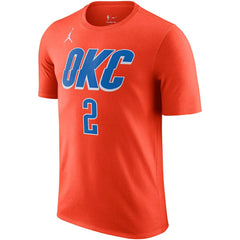 NBA Shai Gilgeous-Alexander Oklahoma City Thunder Jordan Brand 2022/23 Statement Edition Name & Number T-Shirt