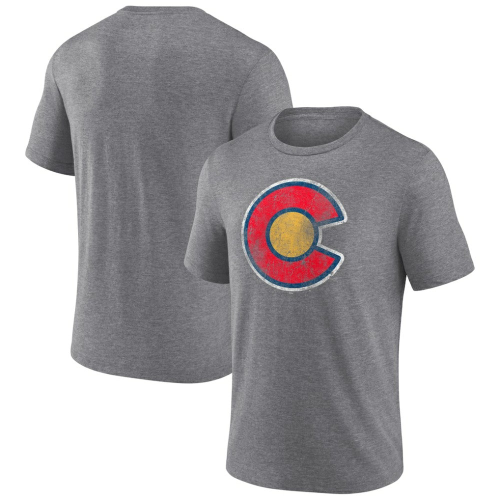 NHL Heather Gray Colorado Avalanche Wraparound Tri-Blend T-Shirt