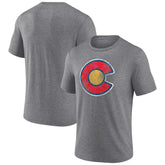 NHL Heather Gray Colorado Avalanche Wraparound Tri-Blend T-Shirt
