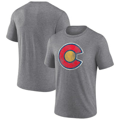 NHL Heather Gray Colorado Avalanche Wraparound Tri-Blend T-Shirt