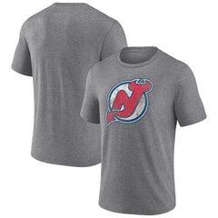 NHL Heather Gray New Jersey Devils Wraparound Tri-Blend T-Shirt