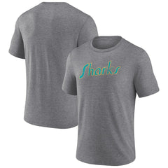 NHL Heather Gray San Jose Sharks Wraparound Tri-Blend T-Shirt
