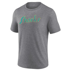 NHL Heather Gray San Jose Sharks Wraparound Tri-Blend T-Shirt