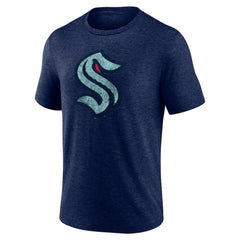 NHL Deep Sea Blue Seattle Kraken Wraparound Tri-Blend T-Shirt