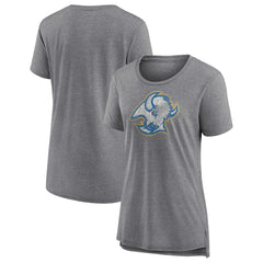 NHL Gray Buffalo Sabres Women's Slow Whistle Tri-Blend T-Shirt
