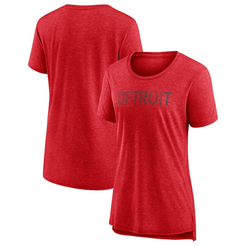 NHL Red Detroit Red Wings Women's Slow Whistle Tri-Blend T-Shirt