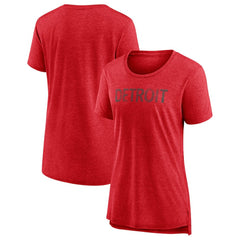 NHL Red Detroit Red Wings Women's Slow Whistle Tri-Blend T-Shirt
