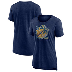 NHL Navy Florida Panthers Women's Slow Whistle Tri-Blend T-Shirt