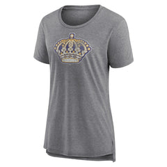 NHL Gray Los Angeles Kings Women's Slow Whistle Tri-Blend T-Shirt