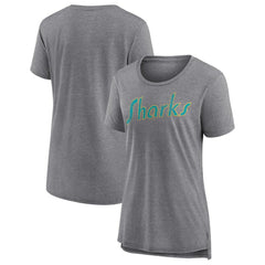 NHL Gray San Jose Sharks Women's Slow Whistle Tri-Blend T-Shirt