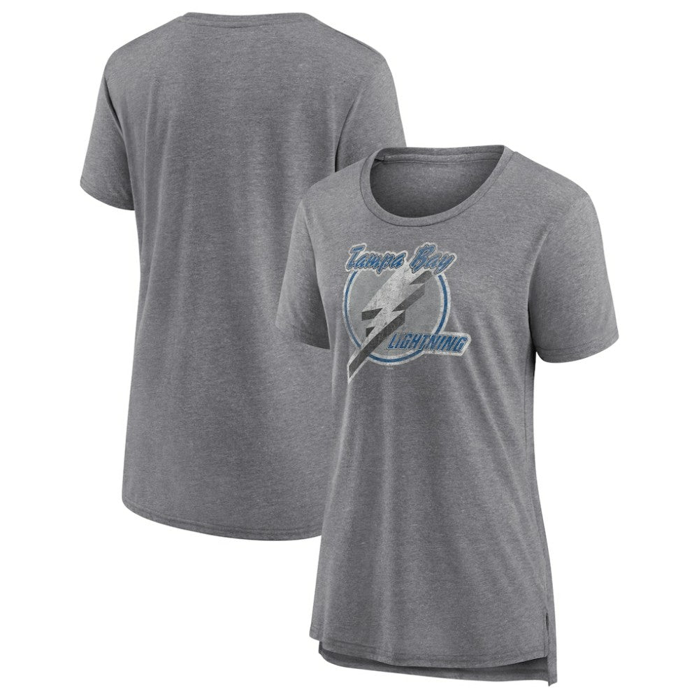 NHL Gray Tampa Bay Lightning Women's Slow Whistle Tri-Blend T-Shirt