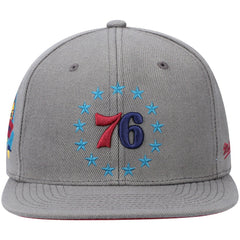 NBA Philadelphia 76ers Hardwood Classics 60th Anniversary Carbon Cabernet Fitted Hat