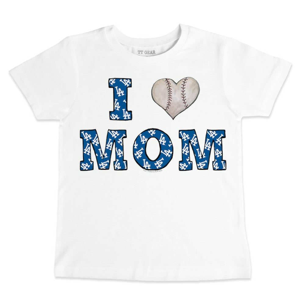 MLB Los Angeles Dodgers Tiny Turnip Youth Heart Mom T-Shirt