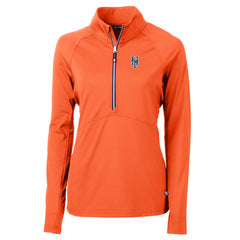 MLB New York Mets Cutter & Buck Women's Adapt Eco Knit Stretch Half-Zip Pullover Top