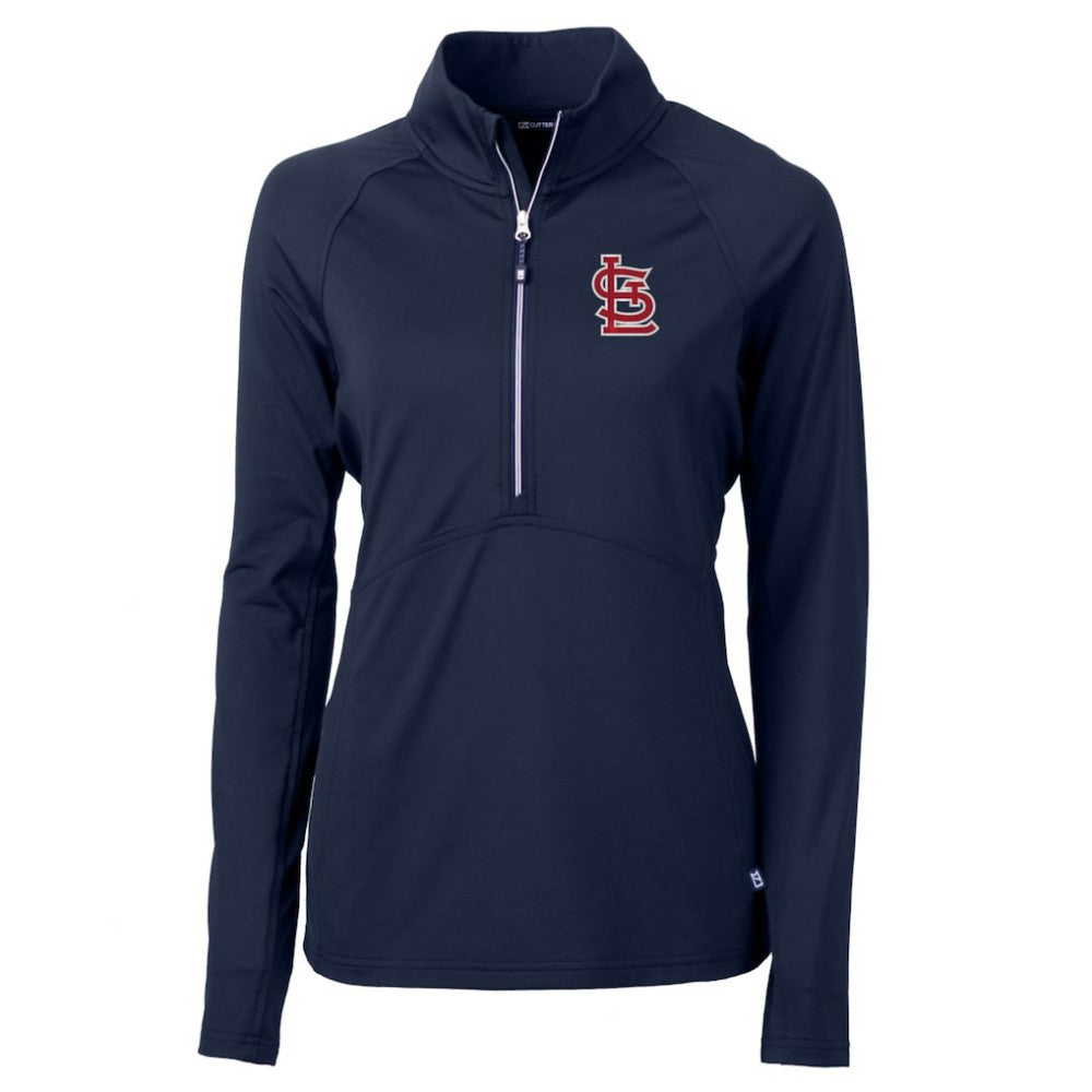 MLB St. Louis Cardinals Cutter & Buck Women's Adapt Eco Knit Stretch Half-Zip Pullover Top