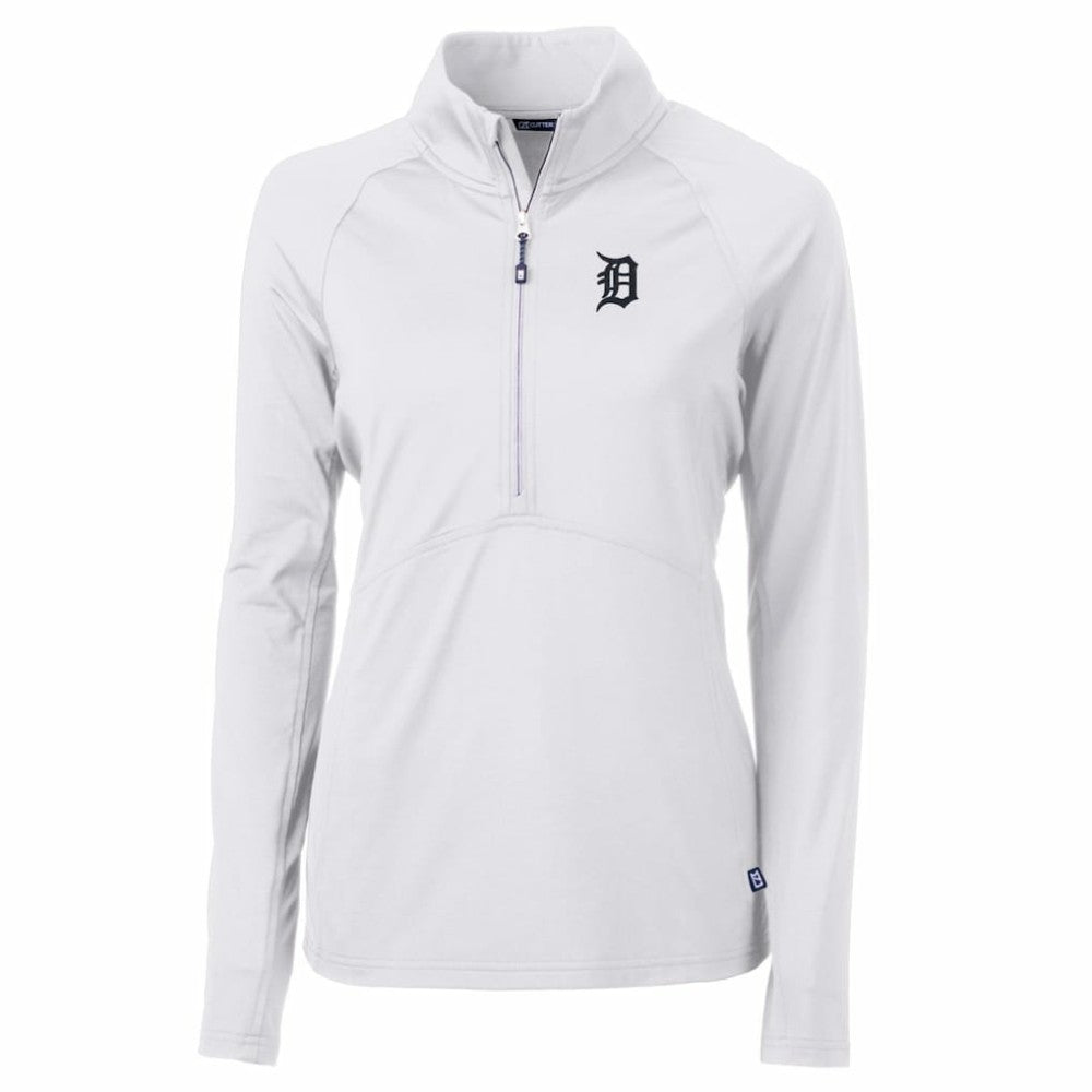 MLB Detroit Tigers Cutter & Buck Women's Adapt Eco Knit Stretch Half-Zip Pullover Top