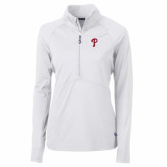 MLB Philadelphia Phillies Cutter & Buck Women's Adapt Eco Knit Stretch Half-Zip Pullover Top
