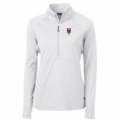 MLB New York Mets Cutter & Buck Women's Adapt Eco Knit Stretch Half-Zip Pullover Top