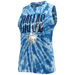 Lauren James Women's Tie-Dye Jersey Boxy Tank Top - Dallas Cowboys
