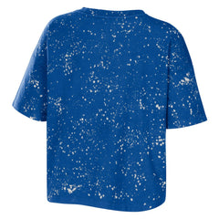 NBA Philadelphia 76ers WEAR by Erin Andrews Women's Bleach Splatter Notch Neck T-Shirt