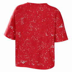 NBA Toronto Raptors WEAR by Erin Andrews Women's Bleach Splatter Notch Neck T-Shirt