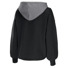 NBA Brooklyn Nets WEAR by Erin Andrews Women's Pieced Quarter-Zip Hoodie Jacket