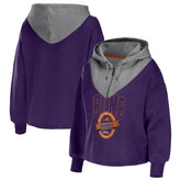NBA Phoenix Suns WEAR by Erin Andrews Women's Pieced Quarter-Zip Hoodie Jacket