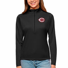 MLB Cincinnati Reds Antigua Women's Tribute Quarter-Zip Pullover Top