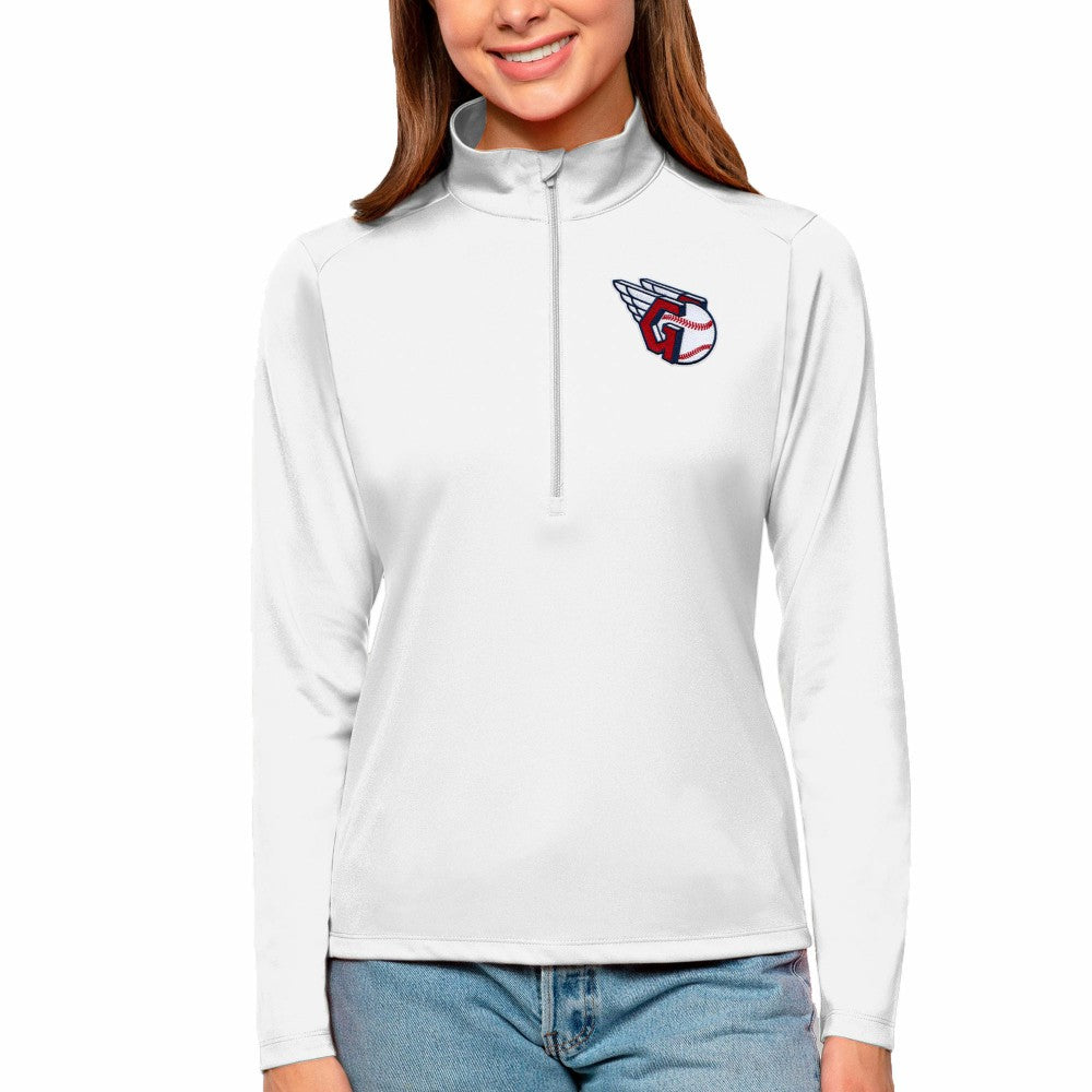 MLB Cleveland Guardians Antigua Women's Tribute Quarter-Zip Pullover Top