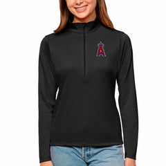 MLB Los Angeles Angels Antigua Women's Tribute Quarter-Zip Pullover Top