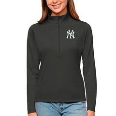 MLB New York Yankees Antigua Women's Tribute Quarter-Zip Pullover Top