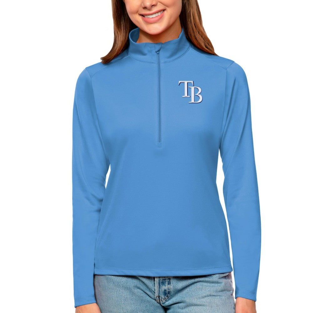 MLB Tampa Bay Rays Antigua Women's Tribute Quarter-Zip Pullover Top