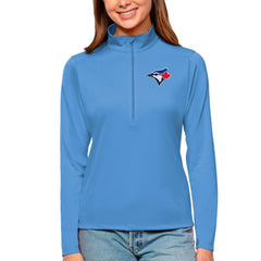 MLB Toronto Blue Jays Antigua Women's Tribute Quarter-Zip Pullover Top