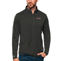 MLB Atlanta Braves Antigua Tribute Quarter-Zip Pullover Top