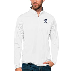 MLB Detroit Tigers Antigua Tribute Quarter-Zip Pullover Top