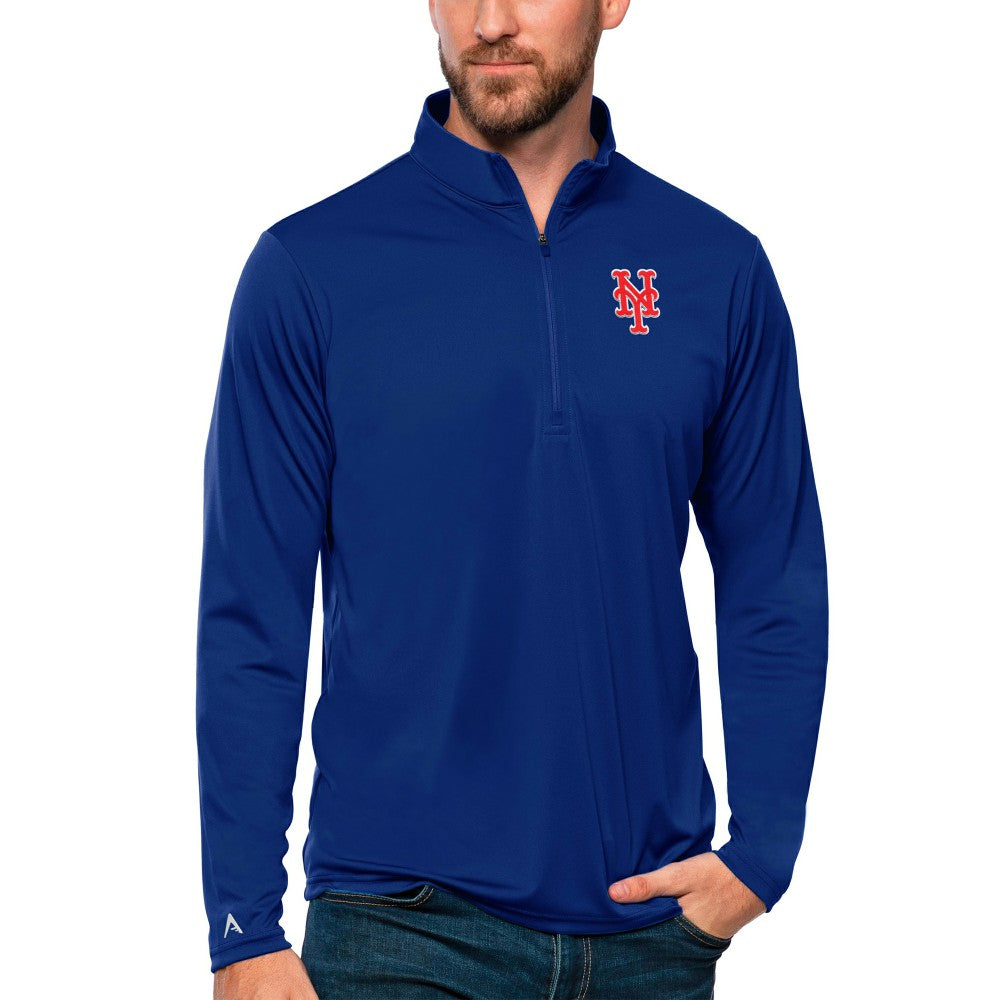 MLB New York Mets Antigua Tribute Quarter-Zip Pullover Top