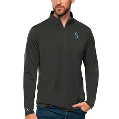 MLB Seattle Mariners Antigua Tribute Quarter-Zip Pullover Top