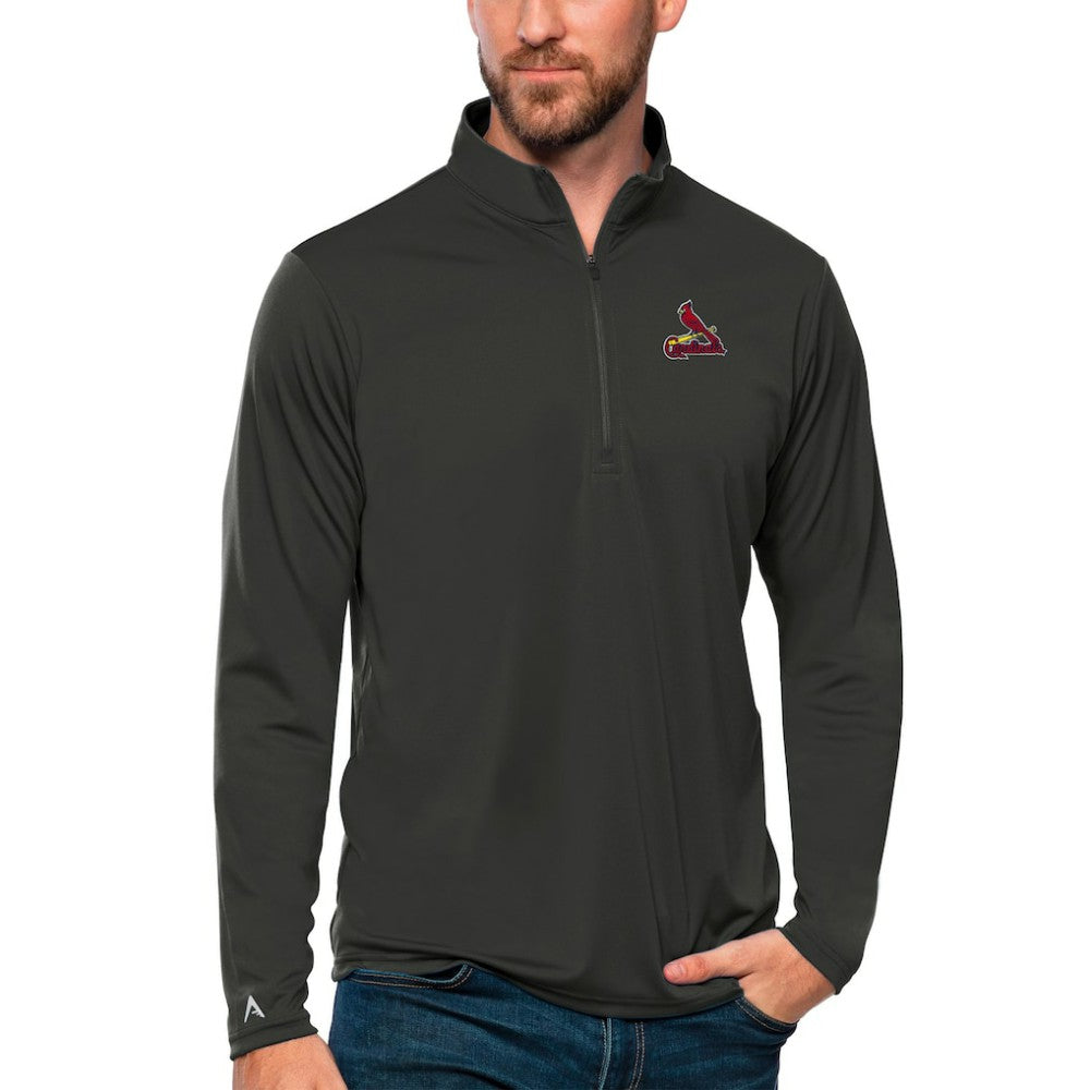 MLB St. Louis Cardinals Antigua Tribute Quarter-Zip Pullover Top