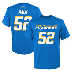 Khalil Mack Youth Mainliner Player Name & Number T-Shirt - Los Angeles Chargers