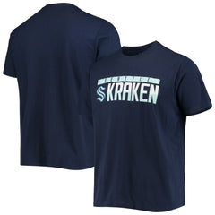 NHL Navy Seattle Kraken Levelwear Richmond Wordmark T-Shirt