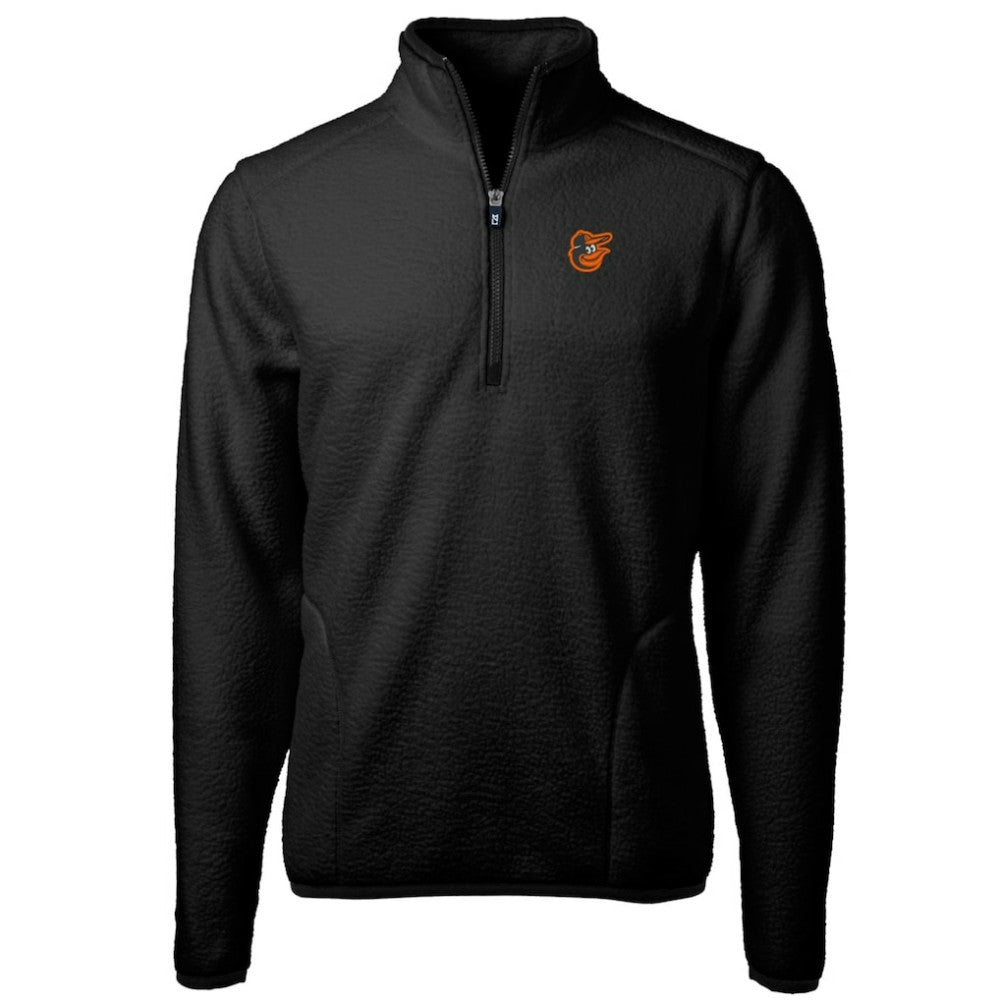 MLB Baltimore Orioles Cutter & Buck Big & Tall Cascade Eco Sherpa Fleece Quarter-Zip Pullover Jacket
